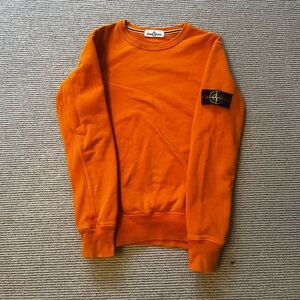 Replica Stone Island Orange Crewneck